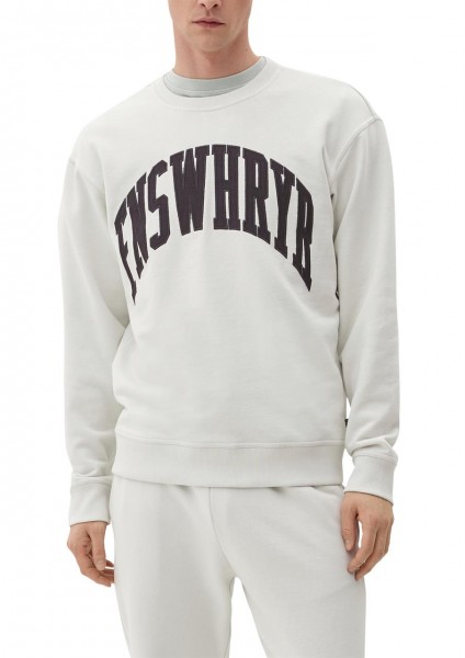 Sweater mit aufgesticktem Schriftzug, grau