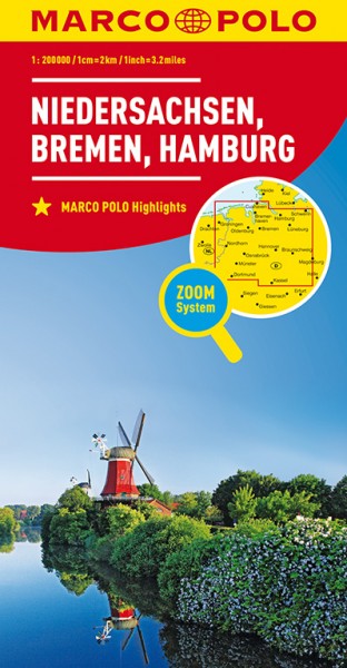 Regionalkarte D03 Niedersachsen,Bremen,Hambg. 1:200.000
