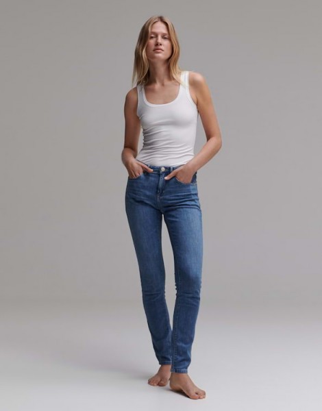 washed mit Jeans Hosen/Jeans May Damen | blue Skinny Elma ocean | fashion Bein, Mode | | schmales