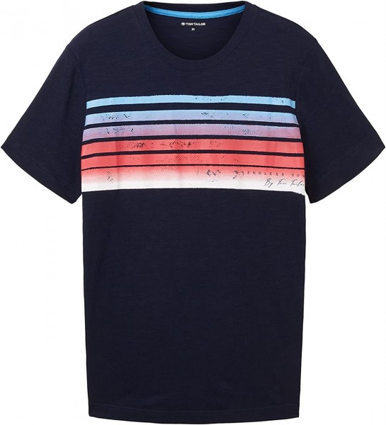 T-Shirt mit Streifen-Print