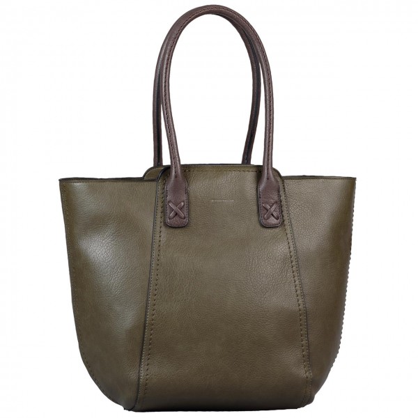 DARLIN, Reißverschluss-Shopper L, khaki