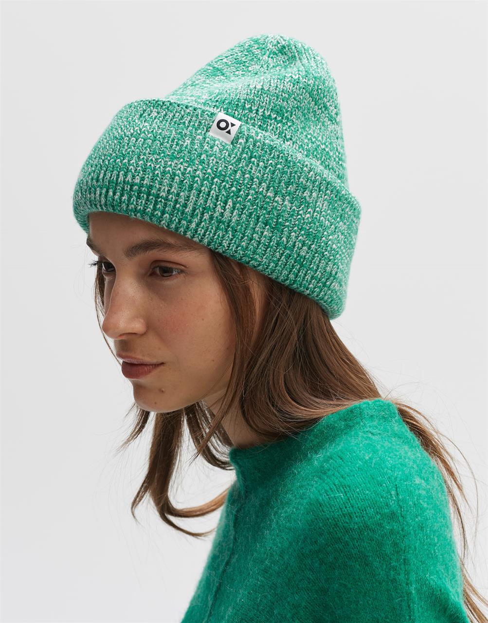 Anari Mütze aus recycelt Polyester Mix, pepper green | OPUS | Damen | Mode  | May fashion