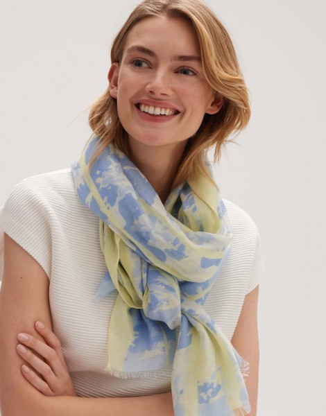 Schal Alogo scarf mit floralem Print & Streifen