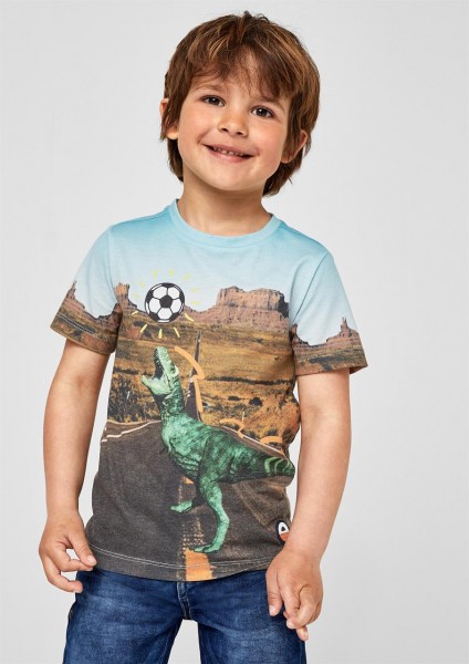 Jerseyshirt mit Dino-Fotoprint