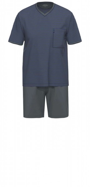 Extra Light Herren Schlafanzug kurz, dunkelblau